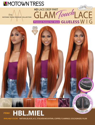 Motown Tress HD Human Blend Deep Part Lace Front Wig HBL.MIEL - Elevate Styles
