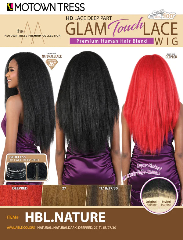Motown Tress GlamTouch HD Lace Part Wig - HBL.NATURE - Elevate Styles