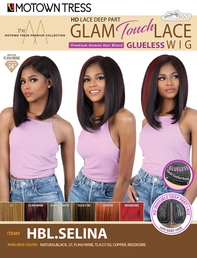 Motown Tress HD Human Blend Deep Part Lace Front Wig HBL.SELINA - Elevate Styles

