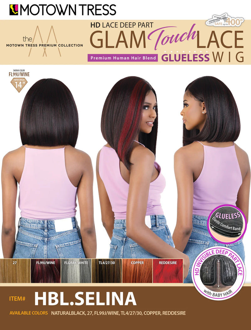 Motown Tress HD Human Blend Deep Part Lace Front Wig HBL.SELINA - Elevate Styles