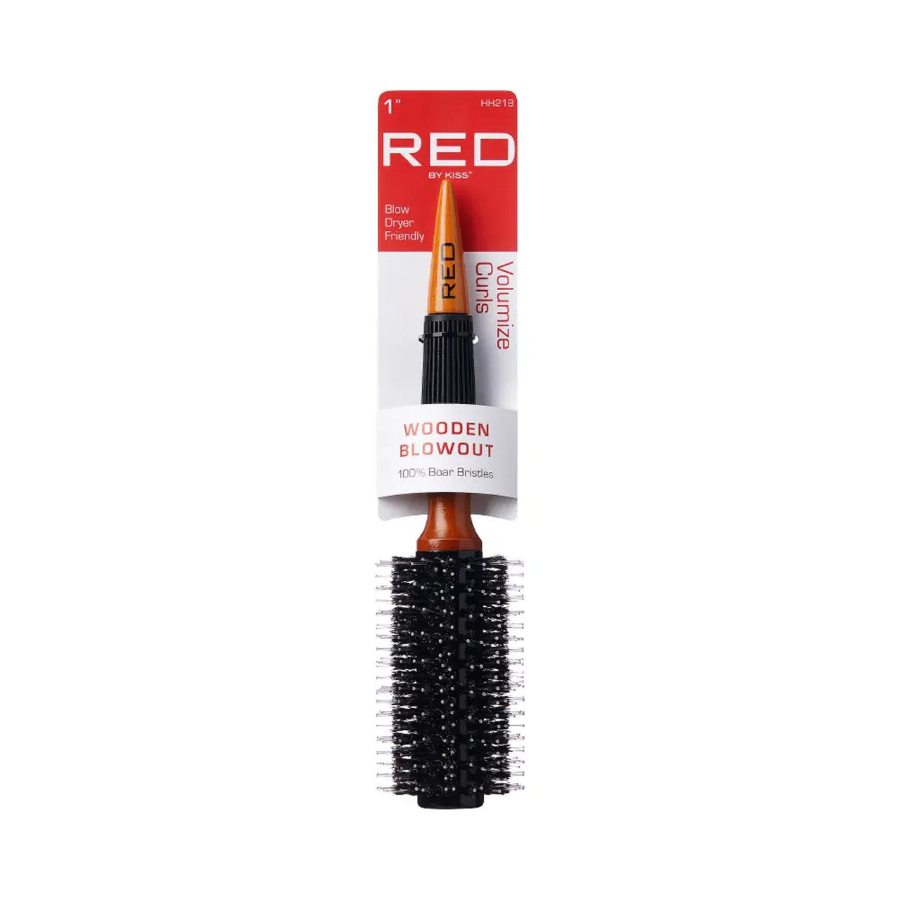 Red by Kiss Wooden Blowout Round Brush 1 Inch – HH218
