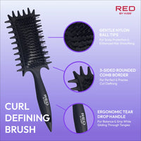 Thumbnail for RED by Kiss Curl-Art Styler Detangling & Curl Defining Brush (#HH252)