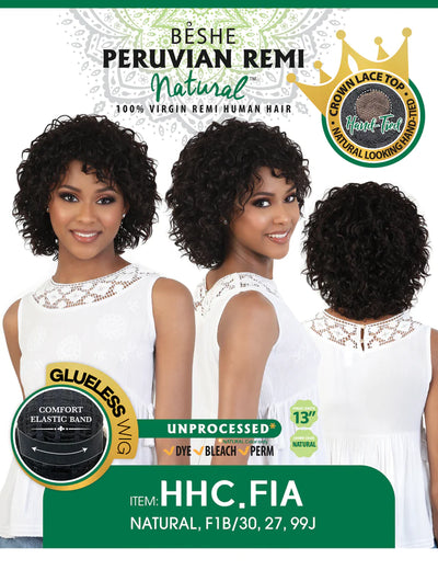 Beshe Peruvian Remi 100% Virgin Human Hair Wig HHC.FIA - Elevate Styles
