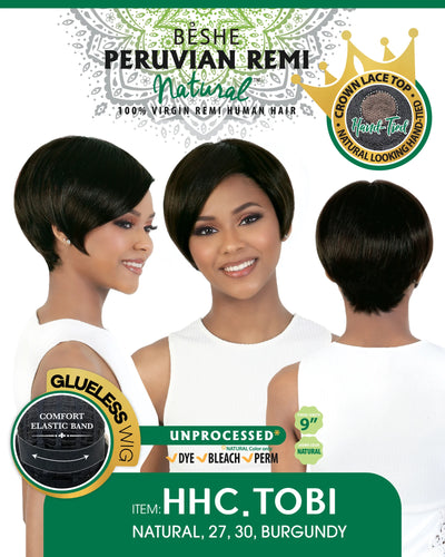 Beshe Peruvian Remi 100% Virgin Human Hair Wig HHC.TOBI - Elevate Styles
