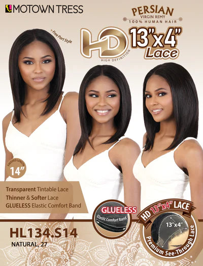 Motown Tress HL134.S14 Persian Virgin Remy 13x4 HD Lace Wig Color Natural - Elevate Styles