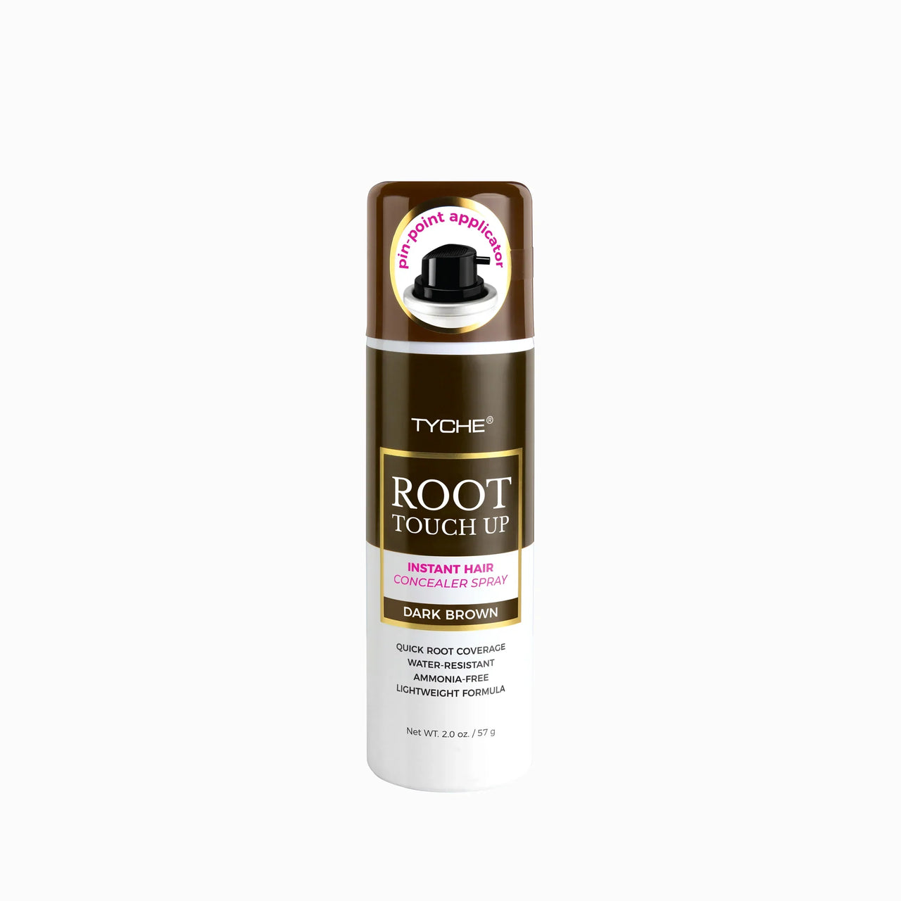 Tyche Root Touch Up Spray – Dark Brown – 2.0 oz - Elevate Styles