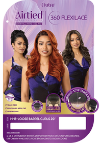 Thumbnail for Outre Airtied Human Hair Blend 360 FlexiLace Wig HHB Loose Barrel Curls 20
