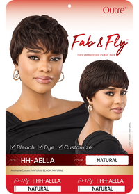 Thumbnail for Outre Fab&Fly™ Gray Glamour 100% Unprocessed Human Hair Wig HH Aela QHFAEL - Elevate Styles