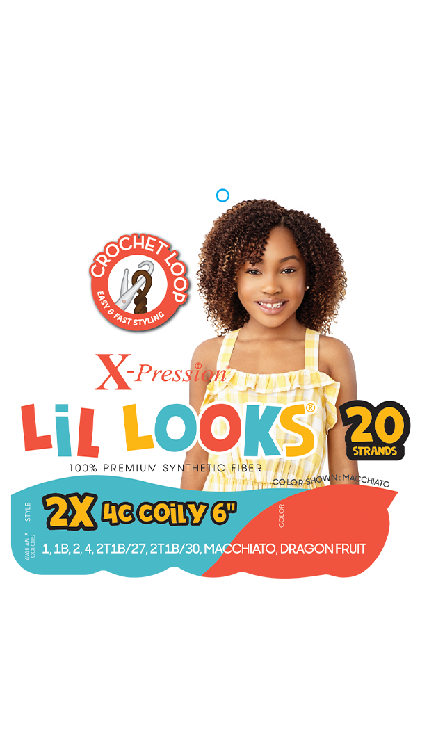 Outre Synthetic X-Pression Lil Looks Crochet Braid 4C Coily 6" 2x - Elevate Styles