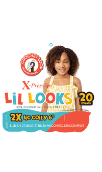 Thumbnail for Outre Synthetic X-Pression Lil Looks Crochet Braid 4C Coily 6