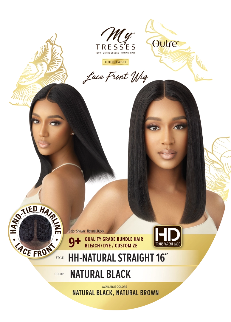 Outre 100% Human Hair MyTresses Gold Label Lace Front Wig HH Natural Straight 16" - Elevate Styles