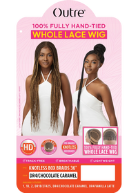 Thumbnail for Outre Whole Lace HD Braided Lace Front Wig Knotless Box Braids 36 - Elevate Styles