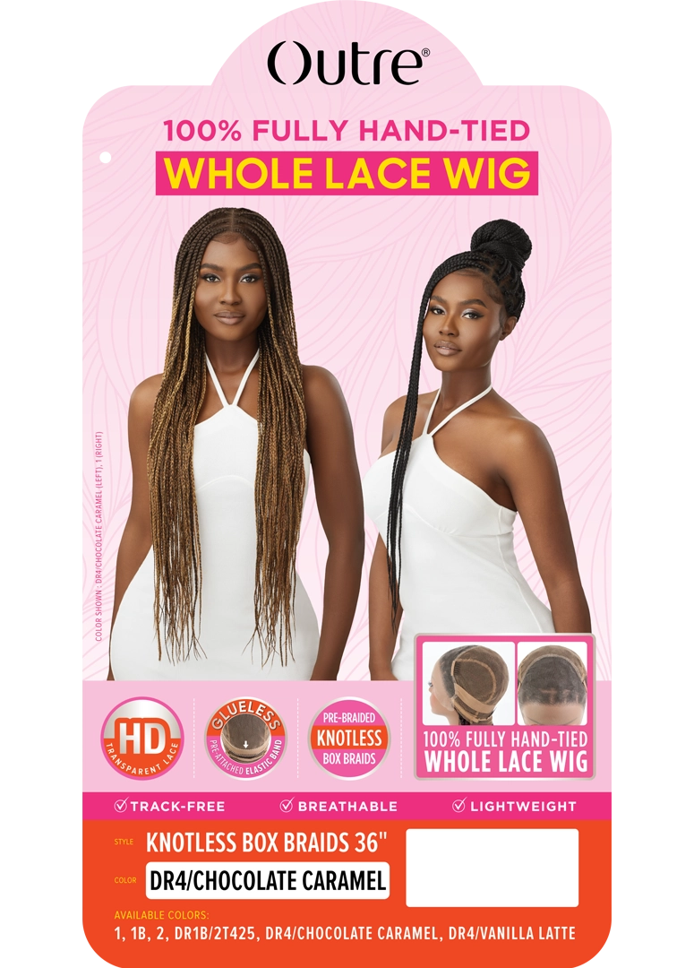 Outre Whole Lace HD Braided Lace Front Wig Knotless Box Braids 36 - Elevate Styles