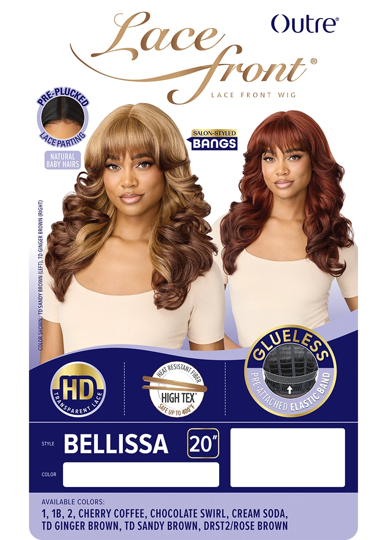 Outre Synthetic Glueless HD Transparent Lace Front Wig Bellissa QLBLS