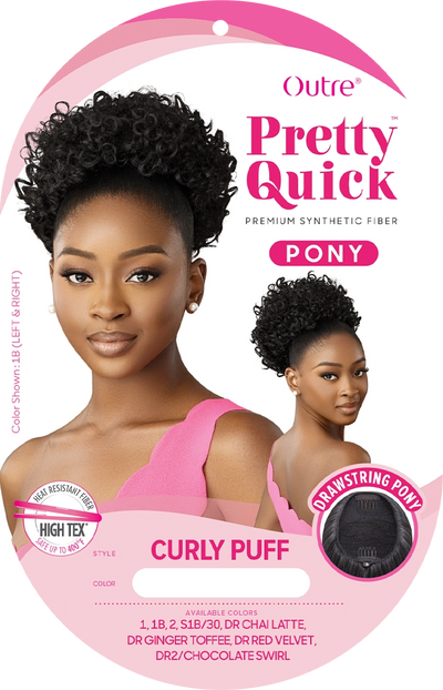 Outre Pretty Quick Pony - Curly Puff - Elevate Styles
