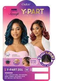 Thumbnail for Outre Perfect Hairline Swoop Series Y-Part Frontal Lace Front Wig Y-Part 201 QLPHLSSYP201 - Elevate Styles