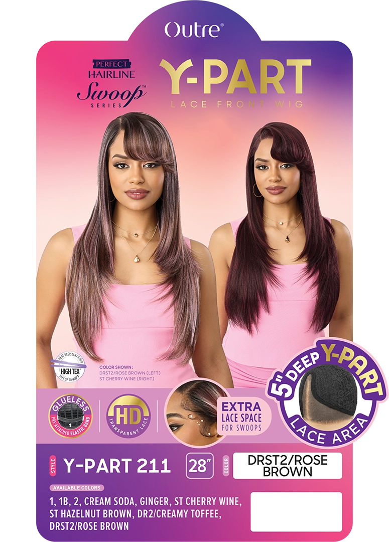 Outre Perfect Hairline Swoop Series Y-Part Frontal Lace Front Wig Y-Part 211 QLPHLSSYP211 - Elevate Styles