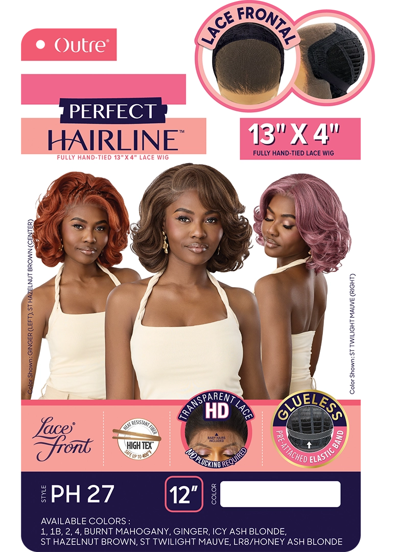Outre Perfect Hairline 360 Frontal Lace 13"x 4" HD Transparent Lace Front Wig PH27 QLPHLPH27