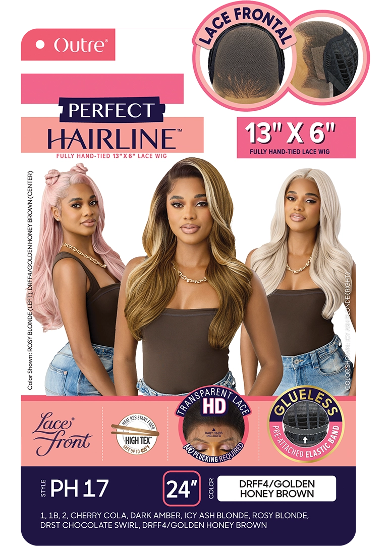 Outre Perfect Hairline 360 Frontal Lace 13"x 6" HD Transparent Lace Front Wig PH17 QLPHLPH17