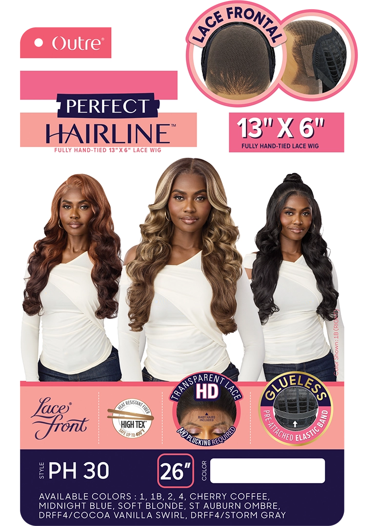 Outre Perfect Hairline 360 Frontal Lace 13"x 6" HD Transparent Lace Front Wig PH30 QLPHLPH30