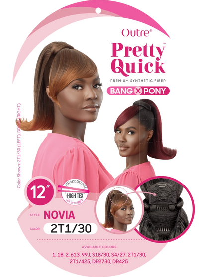 Outre Premium Synthetic Pretty Quick Bang X Pony - Novia - Elevate Styles
