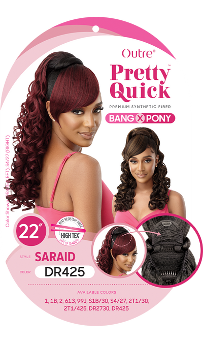 Outre Premium Synthetic Pretty Quick Bang & Pony Saraid 22" - Elevate Styles
