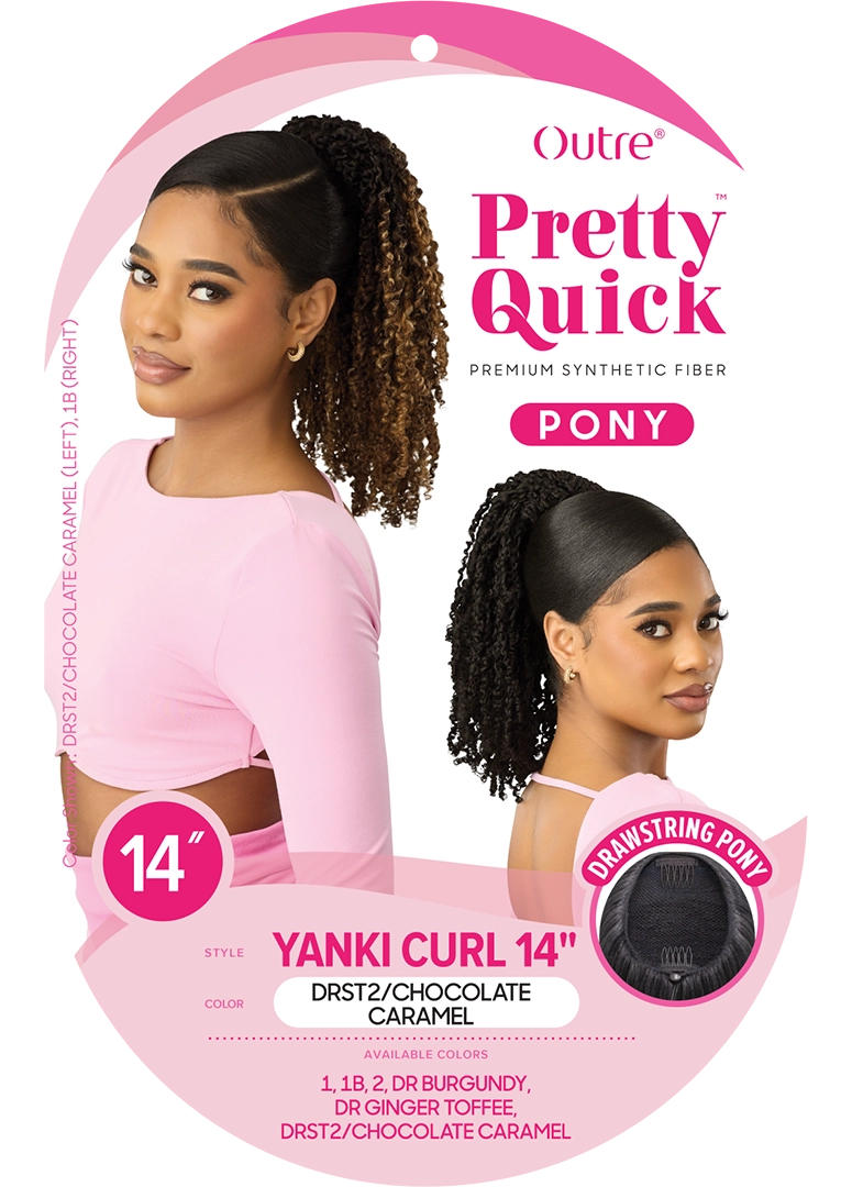 Outre Premium Synthetic Pretty Quick Ponytail Yanki Curl 14" PQDPYC14 - Elevate Styles