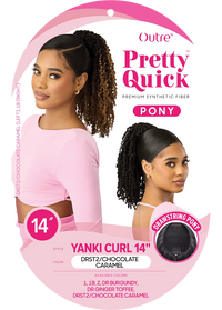Thumbnail for Outre Premium Synthetic Pretty Quick Ponytail Yanki Curl 14