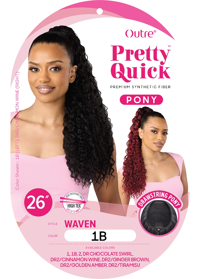Outre Premium Synthetic Pretty Quick Ponytail Waven PQDPWAV