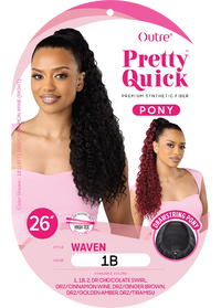 Thumbnail for Outre Premium Synthetic Pretty Quick Ponytail Waven PQDPWAV