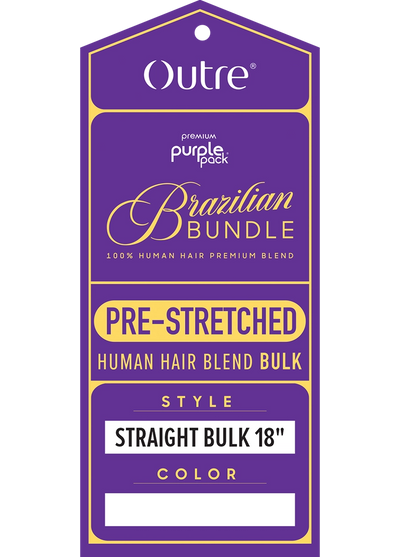 Outre Purple Pack Human Hair Blended Pre-Stretched Straight Bulk 18" - Elevate Styles
