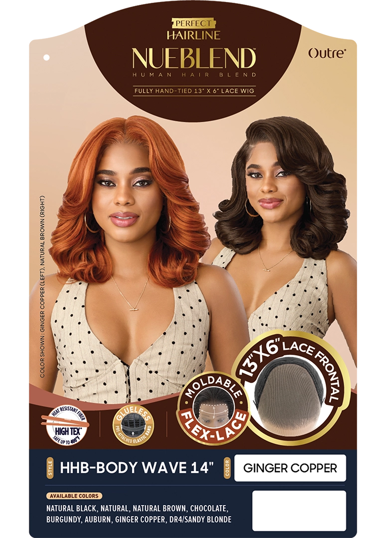 Outre Perfect Hairline NueBlend – 13x6 Lace Frontal HHB-Body Wave 14" QLPHLNHBW14 - Elevate Styles