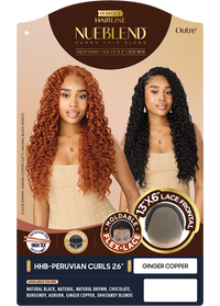 Thumbnail for Outre Perfect Hairline NueBlend – 13x6 Lace Frontal HHB-Peruvian Curls 26