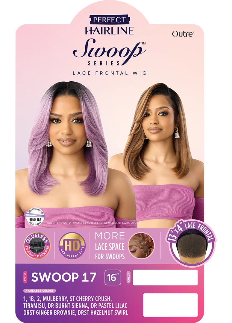 Outre Perfect Hairline Swoop Series Frontal Lace 13"x 4" HD Transparent Lace Front Wig Swoop 17 - Elevate Styles