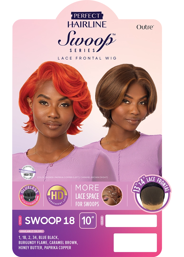 Outre Perfect Hairline Swoop Series Frontal Lace 13"x 4" HD Transparent Lace Front Wig Swoop 18 QLPHLSSWO18