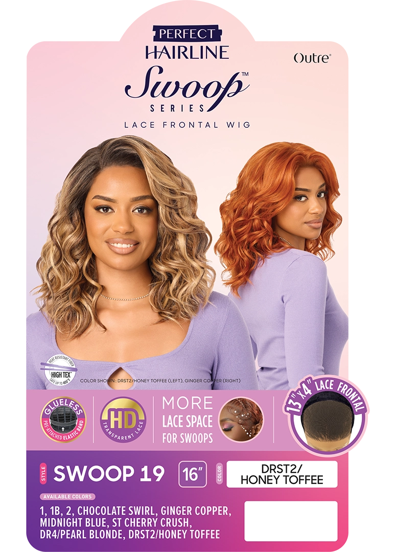 Outre Perfect Hairline Swoop Series Frontal Lace 13"x 4" HD Transparent Lace Front Wig Swoop 19 QLPHLSSWO19