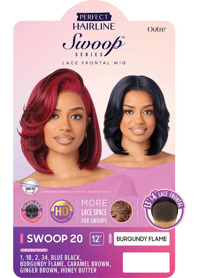 Outre Perfect Hairline Swoop Series Frontal Lace 13"x 4" HD Transparent Lace Front Wig Swoop 20 QLPHLSSWO20
