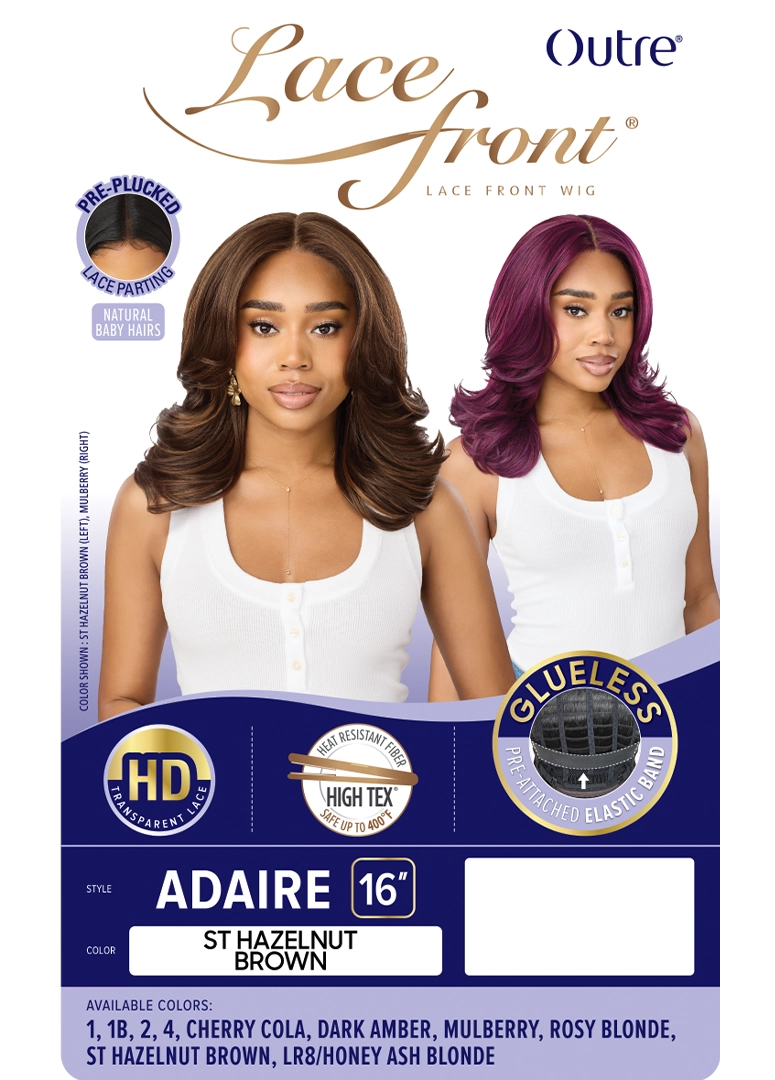 Outre Synthetic Glueless HD Transparent Lace Front Wig Adaire QLADA
