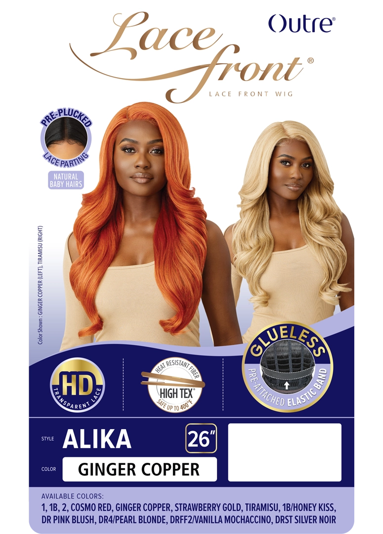 Outre Synthetic Glueless HD Transparent Lace Front Wig Alika - Elevate Styles