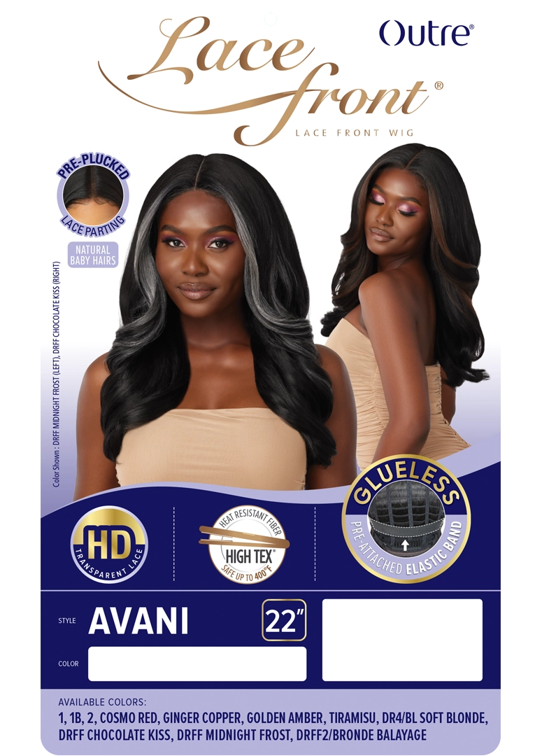 Outre Synthetic Glueless HD Transparent Lace Front Wig Avani Elevate