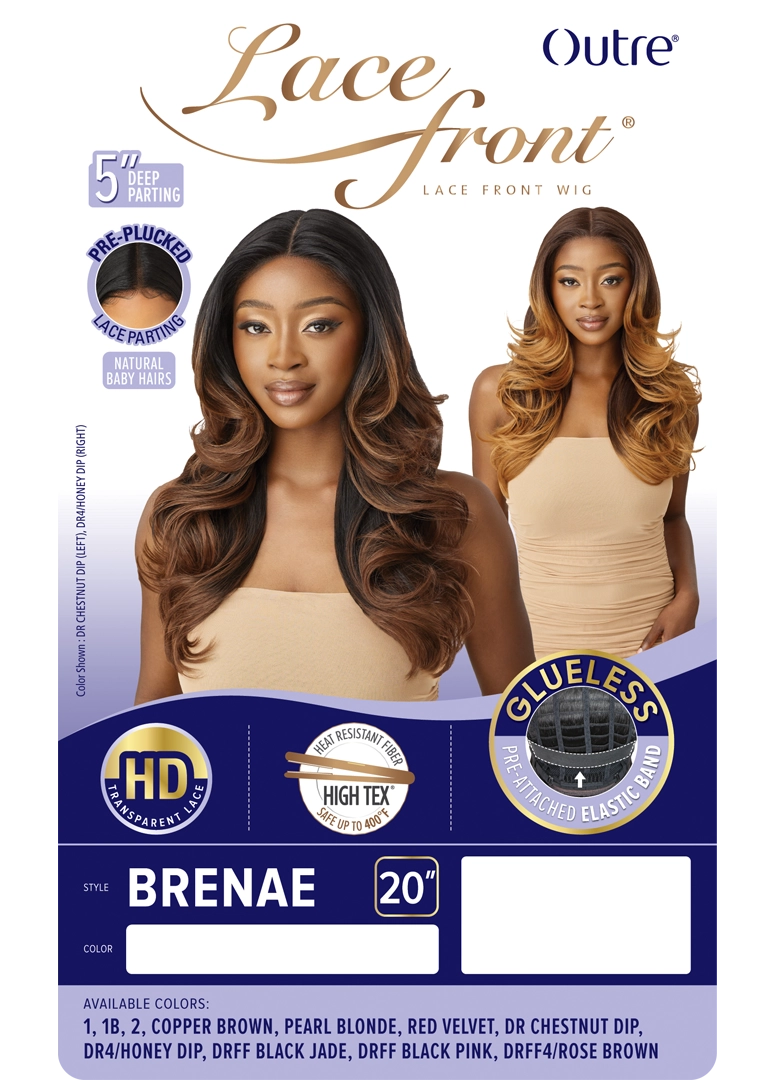 Outre Synthetic Glueless HD Transparent Lace Front Wig Brenae - Elevate Styles