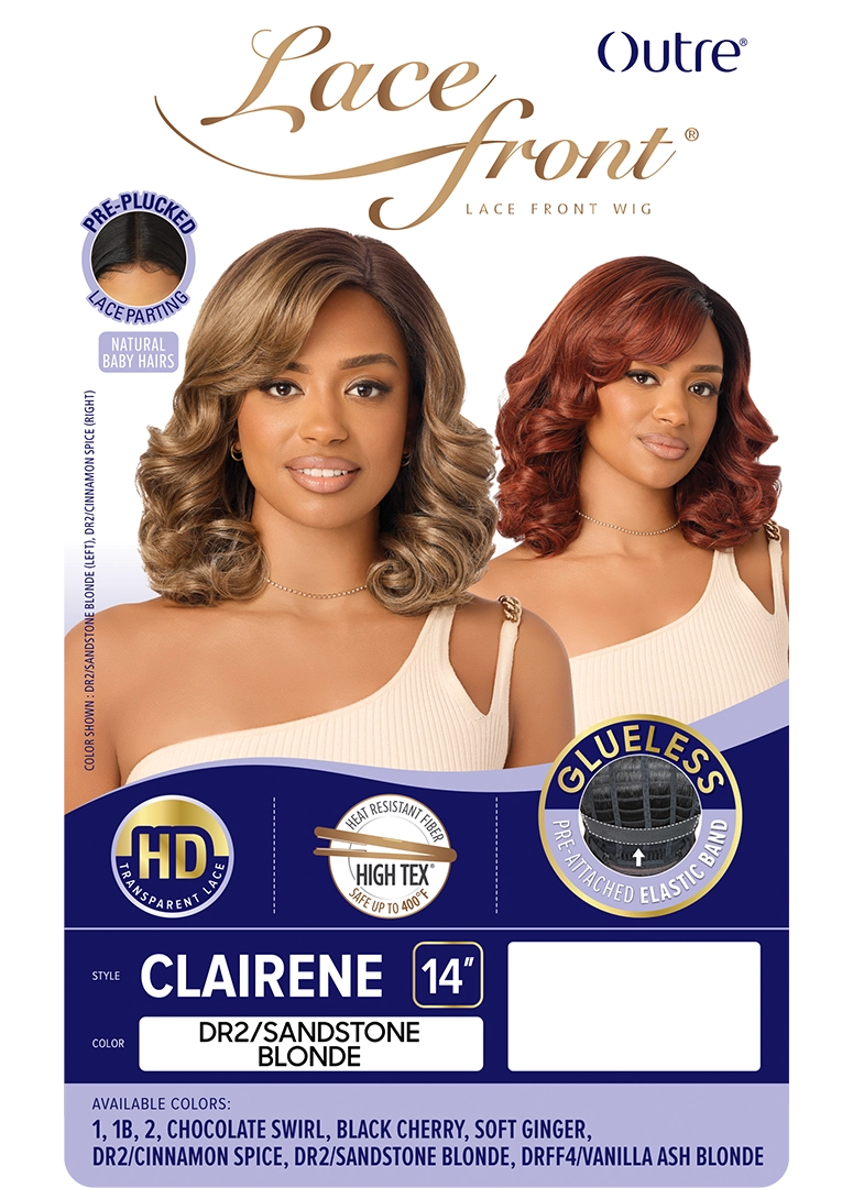 Outre Synthetic Glueless HD Transparent Lace Front Wig Clairene QLCRN