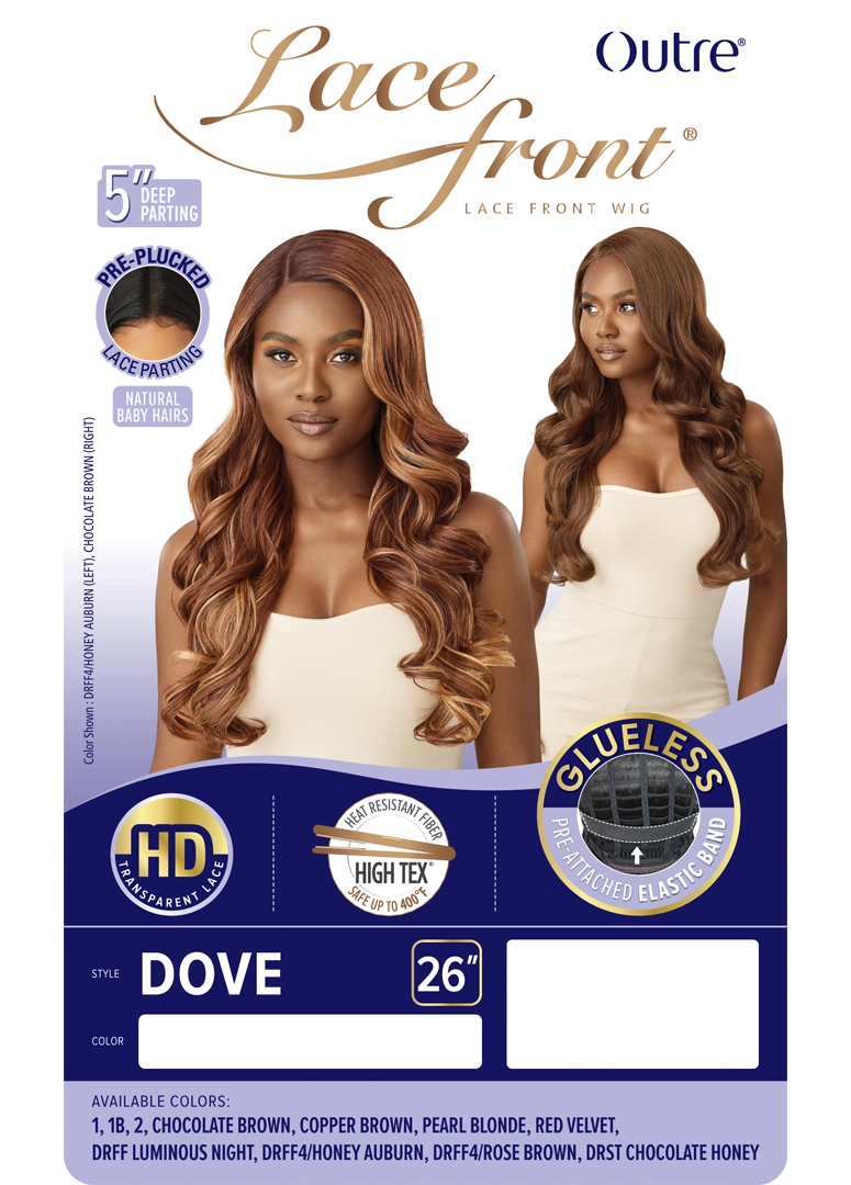 Outre Synthetic Glueless HD Transparent Lace Front Wig Dove - Elevate Styles