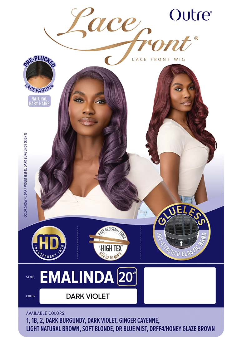 Outre Synthetic Glueless HD Transparent Lace Front Wig Emalinda QLEML - Elevate Styles