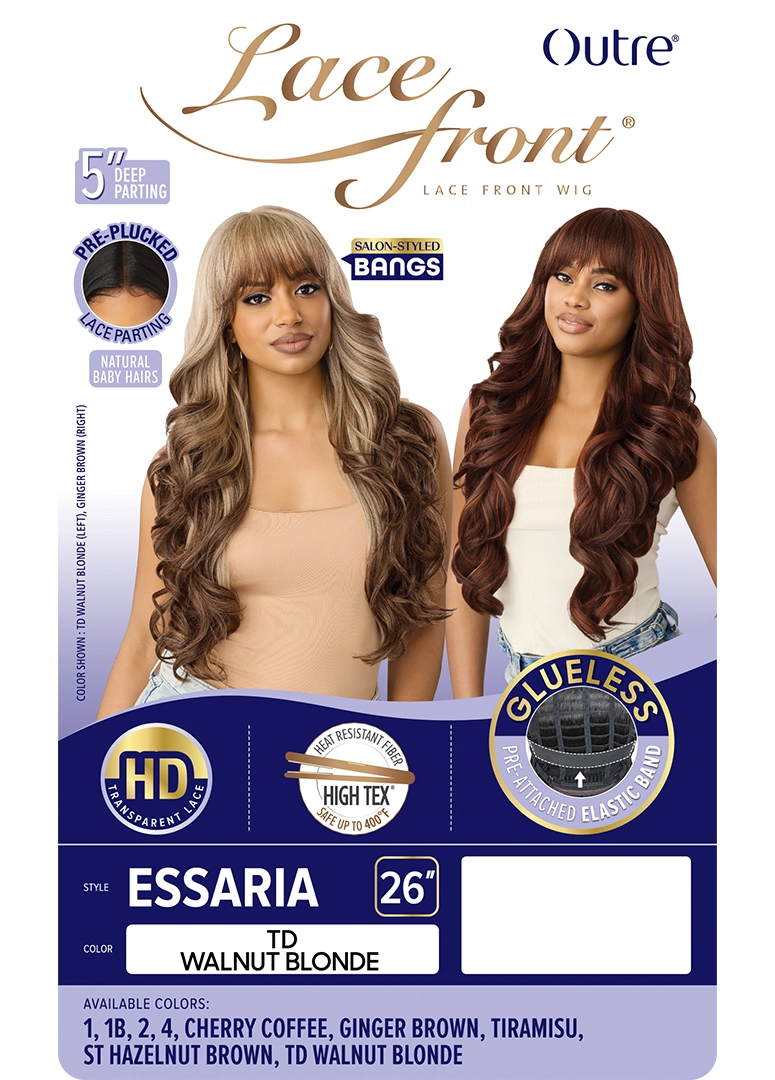 Outre Synthetic Glueless HD Transparent Lace Front Wig Essaria QLESS - Elevate Styles