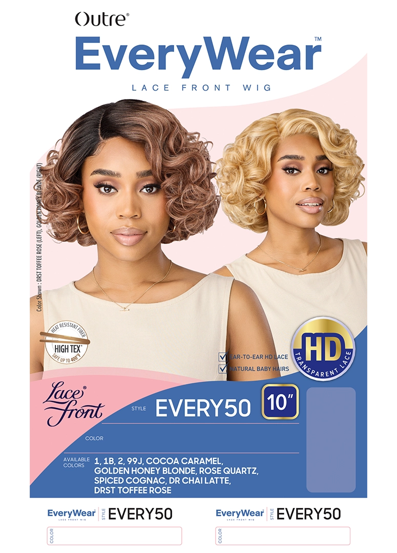 Outre Synthetic Pre-Plucked HD Transparent Lace Front Wig Every 50 QLEWE50