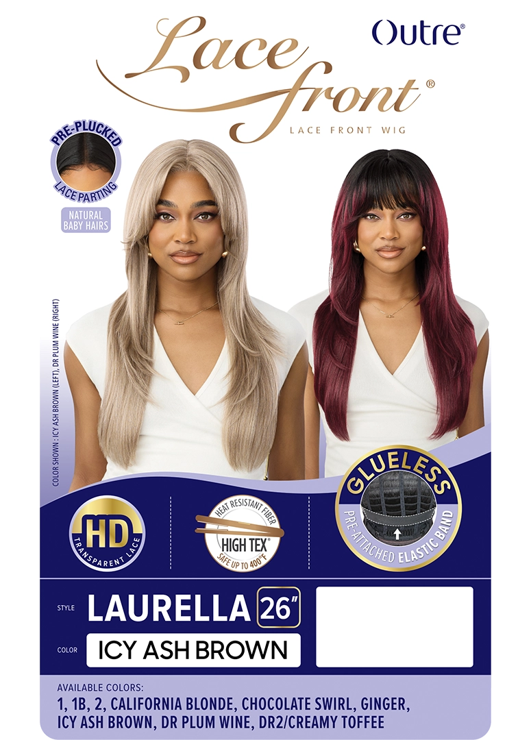 Outre Synthetic Glueless HD Transparent Lace Front Wig Laurella QLLAU
