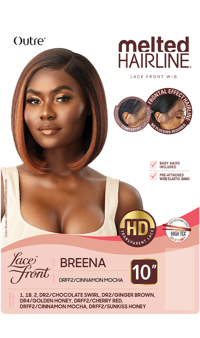 Outre Melted Hairline Collection - Swiss Lace Front Wig Breena 10" - Elevate Styles
