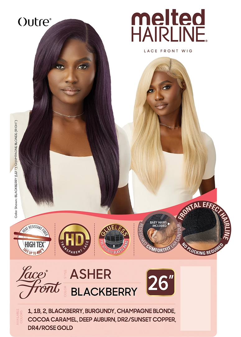 Outre Synthetic Melted Hairline HD Lace Front Wig Asher QLMHASH