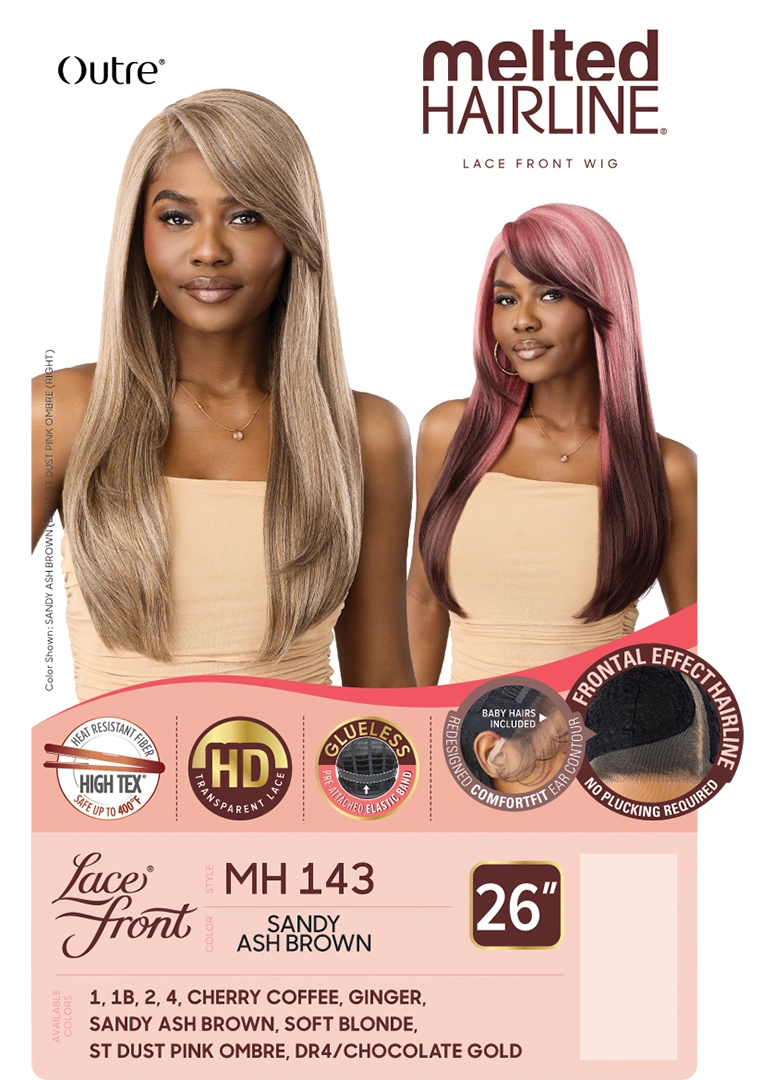 Outre Synthetic Melted Hairline HD Lace Front Wig MH143 QLMHMH143